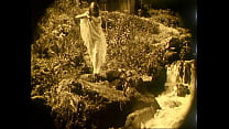 Vintage film from 1920 - nude woman outdoors