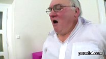 Fervent is teased and banged by her elderly mentor