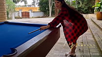 Two Colombian whores fuck while playing pool