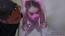 Insane bitch gets her fuckholes gaped and deeply reamed