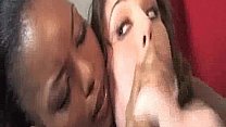 Interracial lesbian pussy wrecked