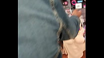 Goddess get humped from behind in store
