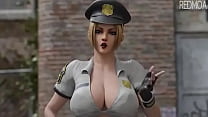 female cop 3d
