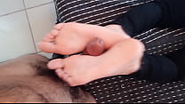 Flawless sofee soles give a reversed footjob