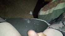 Stroking my cock to a huge organism and licking it off my fingers