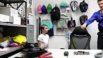 Teen thief squirts all over mall cops desk