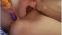 Young babe fucks ass and pussy until she squirts
