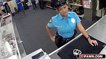 Hottie babe officer wants to fuck for quick cash