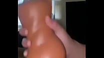 Stroking my dick with fleshlight