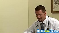 Hardcore doctor threeway with step daddy and