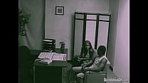 Black Couple having a meeting in a office. the adviser just go out for a while while the couple kissing each other. She blowjob the guy and fucking hardcore