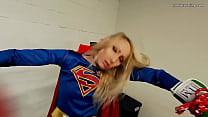Blonde Supergirl Punched Out Maledom