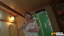 Japanese chick with small tits shows her beautiful body in the changing room