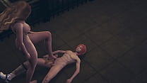 Hentai Uncensored 3D - Hermi masturbating with foot & penetration