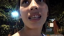 Cute young asian with braces fucked and creampied by tourist