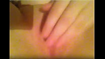 horny girl fingering her self
