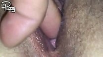 Horny BF having fun fingering his GF's wet pussy