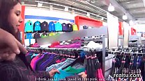 Stunning czech teenie gets teased in the shopping centre and pounded in pov