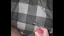 Thick cock cumming on my bedsheets