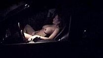 Amateur. Horny wife showing and masturbating in car