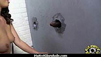 Gloryhole cock licking and sucking interracial 3