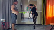 The choreographer scolds an adult ballerina, makes her suck cock, fucks a novice dancer. Spanking her butt in dance class. Domination