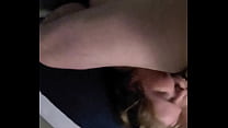 Wife sucking cock while playing with herself