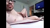 Jerking solo on bed