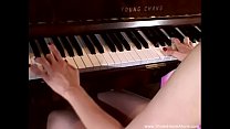 Piano Teacher Masturbates and Shows Pink