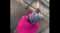 Monkey shakes thick naked ass on bridge