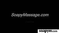 Babe gives erotic soapy massage 26