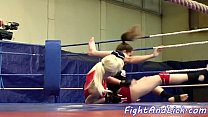 Wrestling babes love to lick pussies