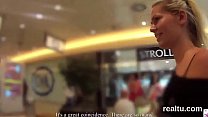 Attractive czech kitten is tempted in the mall and reamed in pov