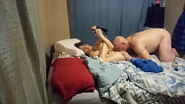 Cockold watches hud gf being fucked in motel room.. cumshots