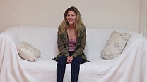 Blonde chick fucks stranger on the casting couch