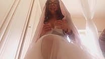 stepson! don t fuck me with my wedding dress'on!