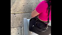 Big booty bitch at the bus stop