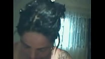 after the shower Exhibitionist Daniela from Brazil fingering her pussy