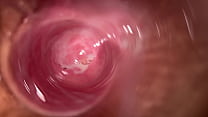 Camera inside teen creamy vagina