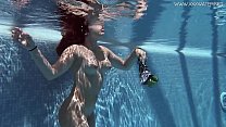 Swimming pool with hot Spanish teen Diana