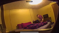 Masturbating with strap on For the first time on voyeur cam she fucks her ass at the same time