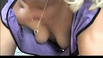 Looking Down This Blonde Womans Blouse