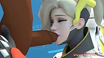 3d Animated anime with blowjobs and alot of hardcore butt fucking sex with Mercy