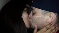 Cute College Couple Kissing