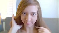 cute teen girl stops by to tryout for cum eating