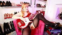 Guitar Girl Plays With Wet Pussy