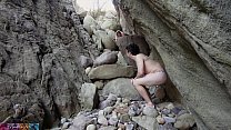 Horny cave man fucks wild cave woman in the ass and pussy