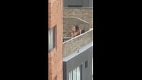 2 girls having sex on terrace