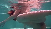 Swimming pool seductive teen babe Nikita Vodorezova
