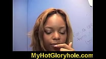 Black chick learn gloryhole blowjob 19